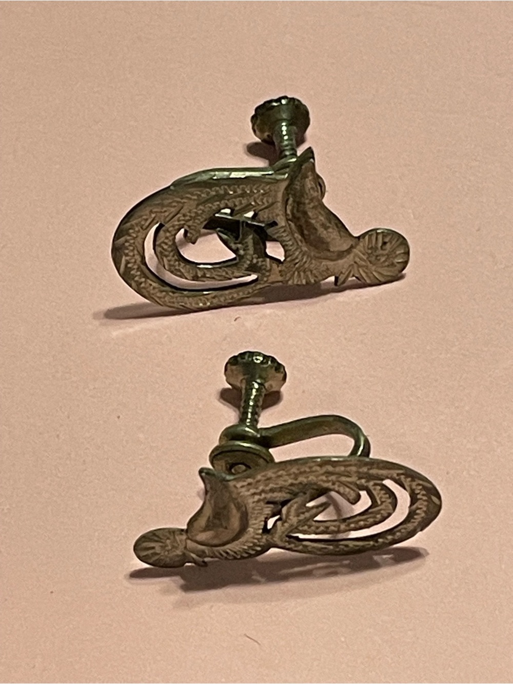 Sterling Silver Quetzal Earrings Curled Tail Birds #7251❤️🔥LAST CHANCE - Picture 2 of 7